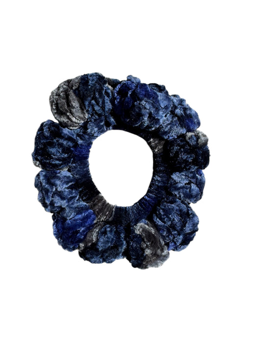 Velvet Scrunchie in Dark Blue